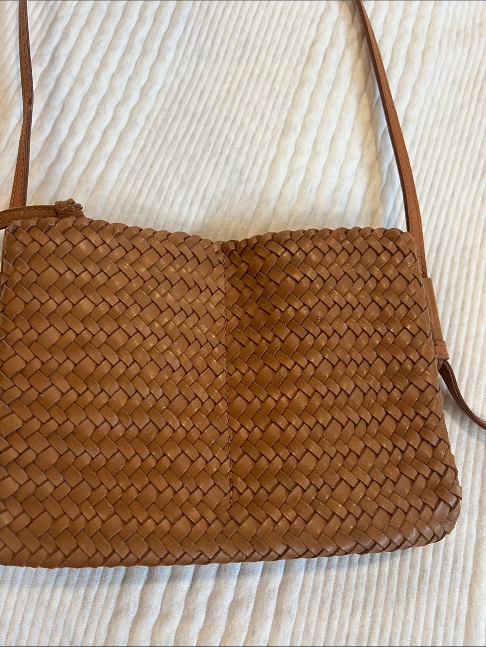 Madewell Tan Woven Crossbody Bag - Picture 2 of 6
